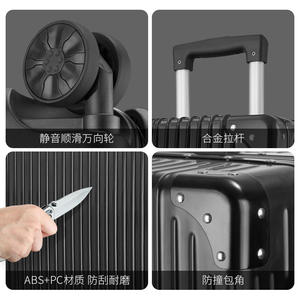 Maleta con Ruedas Universales de 20 Pulgadas, Resistente, de Color Sólido, Unisex, con Candado de Combinación y Apertura con Cremallera - Product Image 3