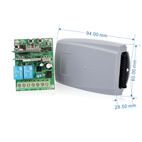 YET402PC-V2.0 Receptor Externo Universal de Código Abierto para Puerta de Garaje, Interruptor de Control Remoto, Transmisor Inalámbrico RF de 2 Canales 433Mhz