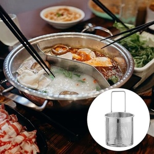 304 Stainless Steel Round Fry Basket Food Grade Oil <b>Drain</b> Strainer - Product Image 3