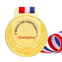 Médailles et trophées personnalisés en alliage de zinc avec impression couleur pour les compétitions de basketball, les jours sportifs scolaires, les marathons - Conception gratuite