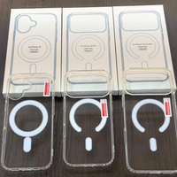 Nouvelle arrivée, coque de téléphone transparente en TPU acrylique pour iPhone 16e 17 Air, anti-jaunissement, coque magnétique transparente pour iPhone 18 Pro Max