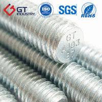 Fully Threaded Stud Bolt ASTM A320 L7 2-1/8 Yellow Zinc Chromate for Heavy Industry