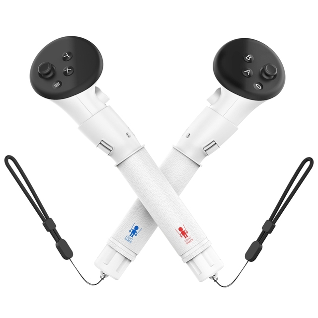 2-Pack Game Long Handle with Extended Handle for VR Games Gamepad Controller Accessories