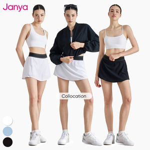 Janya Dames Upf50 + Casual Minigolf Tennisrok Elastische Taille <span class=keywords><strong>2</strong></span>-In-1 Pocket Sun Proof Gym Fitness Piekbal Ademende Yoga - Product Image 6