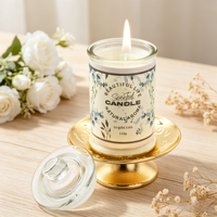 Bougie artisanale Winby D15T en cire de soja, style classique, écologique, aromathérapie, parfum de jasmin, pour mariages, Nouvel An, remise de diplômes