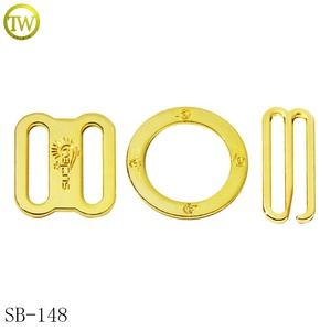 Nome personalizzato inciso Bikini Hardware placcato <span class=keywords><strong>oro</strong></span> costume da bagno anello rotondo regolabile Slider fibbie per <span class=keywords><strong>reggiseno</strong></span> - Product Image 5