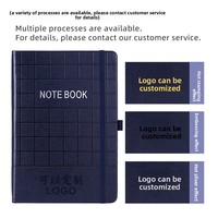 Nouveau carnet de notes professionnel A5 à couverture rigide en cuir PU, ligné, avec reliure thermique, sangle et impression UV, 80 feuilles, édition cadeau, pour l'exportation
