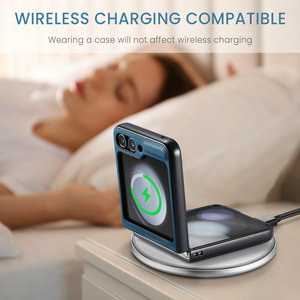 CaseMe Nuevas llegadas <span class=keywords><strong>2023</strong></span> para Samsung Galaxy Z Flip 5 Case Business Luxury Style PU Leather Back para Samsung Z Flip 5 4 3 Cover - Product Image 2