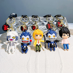 Porte-clés mini figurine PVC 5 couleurs de haute qualité, mignonnes figurines anime Death Note Light Yagami <span class=keywords><strong>L</strong></span> Lawliet <span class=keywords><strong>Ryuk</strong></span> pour la décoration de sac à dos - Product Image 6