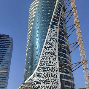 Nouvel Panneau de décoration de façade extérieure en aluminium Décoration murale extérieure <span class=keywords><strong>Mashrabiya</strong></span> pour immeuble de bureaux - Product Image 1