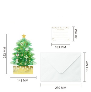 Biglietto <span class=keywords><strong>di</strong></span> <span class=keywords><strong>Auguri</strong></span> Natalizio Semplice, Piccola Decorazione per Esprimere Buoni <span class=keywords><strong>Auguri</strong></span> nella Vigilia <span class=keywords><strong>di</strong></span> Natale - Product Image 4