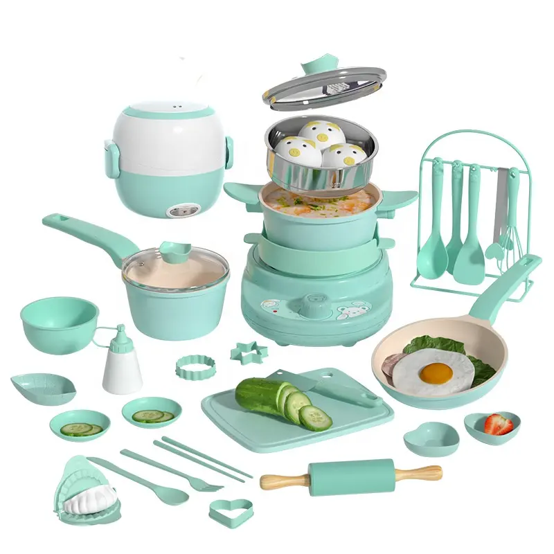 Mini cucina vera e propria set completo di cucina per ragazze piccole set di utensili da cucina per bambini puzzle gioco per casa set di giocattoli