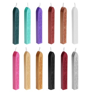 Bâtons de <span class=keywords><strong>cire</strong></span> à cacheter DIY, 12 couleurs, pour <span class=keywords><strong>sceau</strong></span> de marque, outils d'artisanat manuel, SOHOBUCKS Office - Product Image 6