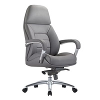 Chaise de bureau de direction de luxe Foshan, moderne, avec cadre en acier inoxydable noir, dossier croisé, accoudoirs fixes, pivotante, réglage manuel de la hauteur et inclinaison