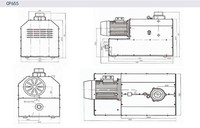 Pompe à vide à griffes sans huile Pronotek PNK CP 655 650 M³/h 180 L/min pour l'industrie minière, basse pression, OEM, garantie 1 an