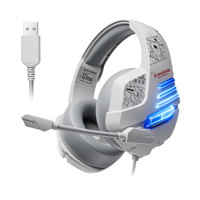 PLEXTONE G700 USB Gaming Headset Over-ear Stereo Headphone PC Headset with Long Microphone for Computer
