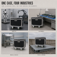 Boîtier de transport en aluminium OEM ODM avec insert en mousse EVA personnalisé pour la robotique et les appareils électroniques