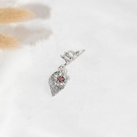 Vente en gros de breloques de tresse de cheveux de feuille de beauté avec des poignets d'anneau de cheveux d'alliage de diamant dreadlocks accessoires décoration de bijoux