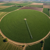 Système d'irrigation à pivot central galvanisé à chaud pour grandes surfaces agricoles, intelligent et solaire