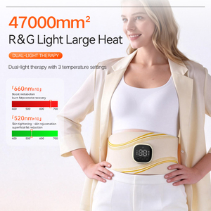 EMS TENS Dual Pulse Waist Massage <b>Belt</b> with <b>Red</b> Green Light 660nm+850nm, 520nm Lightweight Invisible Design - Product Image 3