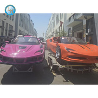 Voiture de sport amphibie commerciale avec moteur de 90 à 115 CV, vitesse de 60 km/h, capacité de charge de 375 kg pour parc d'attractions aquatique flottant