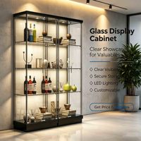Vitrine en verre trempé sur mesure pour collection de figurines, trophées et objets de collection, hauteur réglable, montage facile