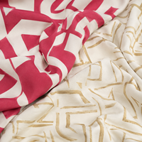Nouveau design, tissu uni 100% rayonne filée, viscose challis imprimée pour robe, chemise, blouse, jupe