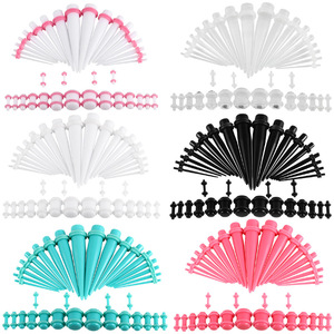 36-<span class=keywords><strong>14G</strong></span>-00G ثقب الجسم مقياس الأذن الاكريليك تفتق ومكبس أدوات التمدد الأذن لحم الأذن سيليكون سدادات توسيع النفق - Product Image 1