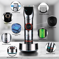 Tondeuse à cheveux professionnelle PRITECH de haute qualité, technologie avancée, réglage de la vitesse, avec base de charge