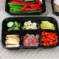 Boîte à compartiments multiples de qualité alimentaire jetable en plastique de haute qualité pour repas et fruits
