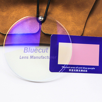 Cr39 1,56 Blue Filter Cut Blue Light Lens Óptico Venta al por mayor Anti Blue Ray UV420 Blue Block Lentes oftálmicas
