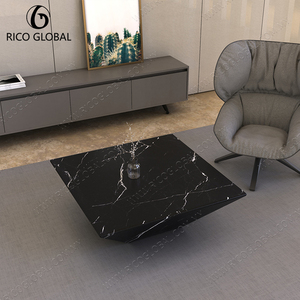 <b>Black</b> Marble <b>Coffee</b> <b>Table</b> Modern <b>Square</b> Center/Side <b>Table</b> Natural Stone Living Room Furniture Customized - Product Image 3