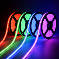 Bande lumineuse LED COB flexible multicolore DC 24V 10mm 630 LED/m, bande lumineuse de haute qualité, lumière linéaire sans soudure, UL