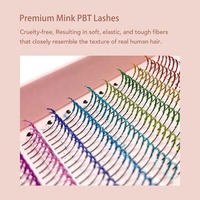 DIYDAY Gros Extension de Cils Individuel Faux Vison l Couleur Grappe Paillettes Cils