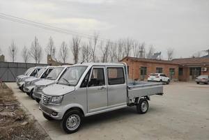Hot Selling <b>Mini</b> Box Type Three-door Double-row Electric Cargo Van Truck <100km Range 50kW <b>Motor</b> Four-wheel Disc Brakes - Product Image 2