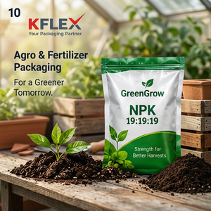 GreenGrow NPK 19:19:19 Fertilizer Stand Up <b>Pouch</b> Resealable <b>Laminated</b> BOPP Agriculture Use Plastic Packaging Plastic Bags - Product Image 3