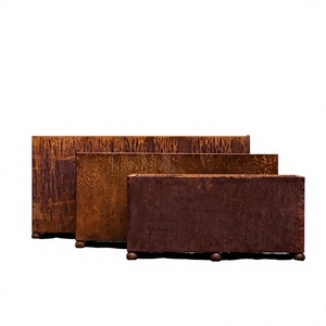 Top Selling <b>Rectangle</b> Rustic Vintage Outdoor Large Size Industrial Garden Decorative Metal Iron <b>Planters</b> Set of 3 - Product Image 3
