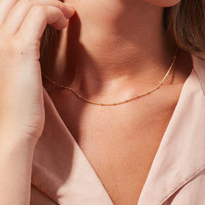 Commercio all'ingrosso di e-Manco gioielli da donna più venduti da donna in acciaio inox maglie a sfera collane collares de mujer - Product Image 4