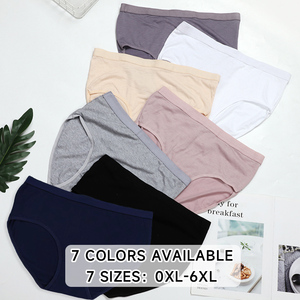 Intimo Femminile a Vita Media, Taglia Grande, Tinta Unita, Elasticizzato, Coprente, Delicato sulla Pelle - Product Image 5