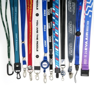 High Quality Nylon Sublimation Lanyard Eco Friendly Personalized Designer Lanyards Ribbon Sublimation Printed Lanyard
