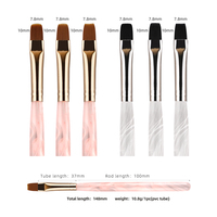 1pcs Nail Art Brush Metal Handle Nail Liner Brush Stripe Pattern Painting Brush Acrylic UV Gel Extension Drawing Carving Pen