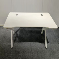 Meja Komputer Bentuk Z Meja Laptop Meja Gaming PC Furnitur Modern Putih Meja Gaming Balap Gamer