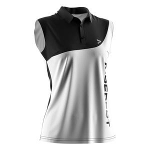 Haut de polo sans manches pour femmes, coupe athlétique, séchage rapide, confortable, design élégant, parfait pour la pratique du tennis et les tenues quotidiennes - Product Image 5