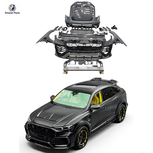 Kit carrosserie M Style en fibre de carbone pour <span class=keywords><strong>Audi</strong></span> <span class=keywords><strong>Q8</strong></span> RSQ8 : pare-chocs, capot avant, capot arrière, ailes, jupes latérales et spoiler améliorés - Product Image 1