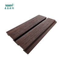 Panel de Pared Compuesto de WPC Coextruido Anti-UV de 162.52*20.5mm, Panel de Pared Decorativo 3D Ecológico para Exteriores BPC, Revestimiento de Pared GJ69X