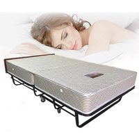 Lit à cadre en métal pliant simple et double Mobilier de chambre portable et pliable pour le salon et l'entrepôt