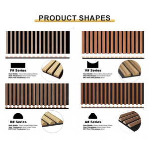 Akupanel 3D gỗ Veneer MDF sóng Hội Đồng Quản trị cong rãnh Acoustic tường Bảng điều chỉnh cách âm cho phòng khách phòng cháy - Product Image 5