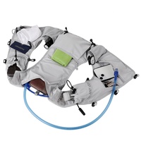 Sac à dos de sport d'été ultra-léger en denim et polyester avec logo personnalisé pour la course, le cyclisme et les activités de plein air, à bandoulière incurvée, OEM ODM
