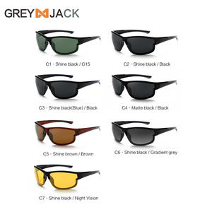 Lunettes de soleil polarisées Greyjack, monture TR90, verres TAC, protection UV400, sports de plein air, cyclisme, conduite, lunettes pour hommes - Product Image 4