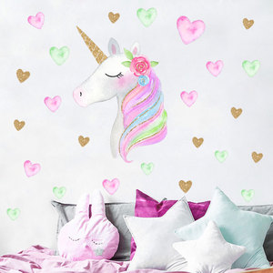 Notizie Colorful Unicorn <span class=keywords><strong>Sfondi</strong></span> Da Sogno <span class=keywords><strong>Cuore</strong></span> Stelle Carta Da Parati Per La Camera Da Letto Della Decorazione Della Casa Autoadesivo Della Parete TV Adesivi Lavagna - Product Image 3